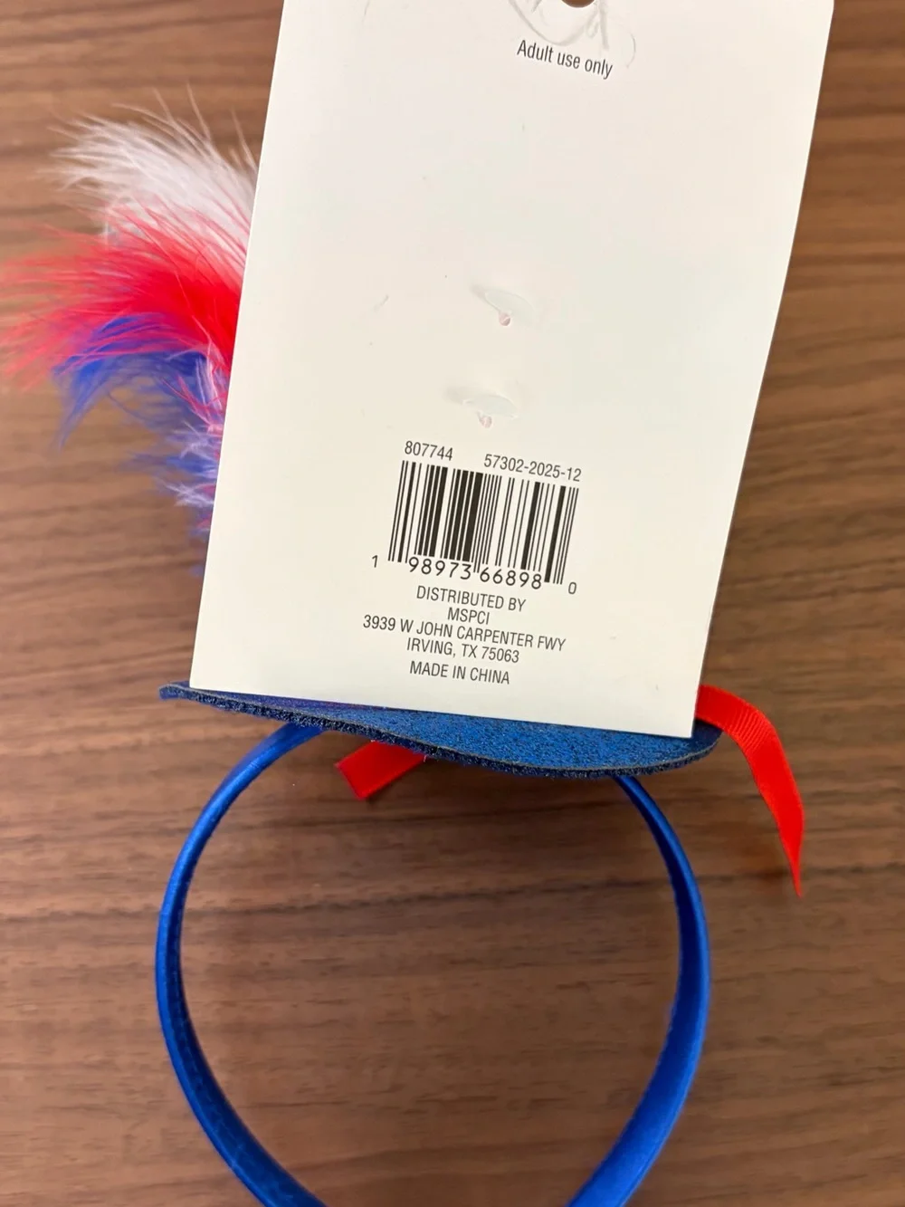 Celebrate It Red White Blue Patriotic Mini Top Hat Headband New